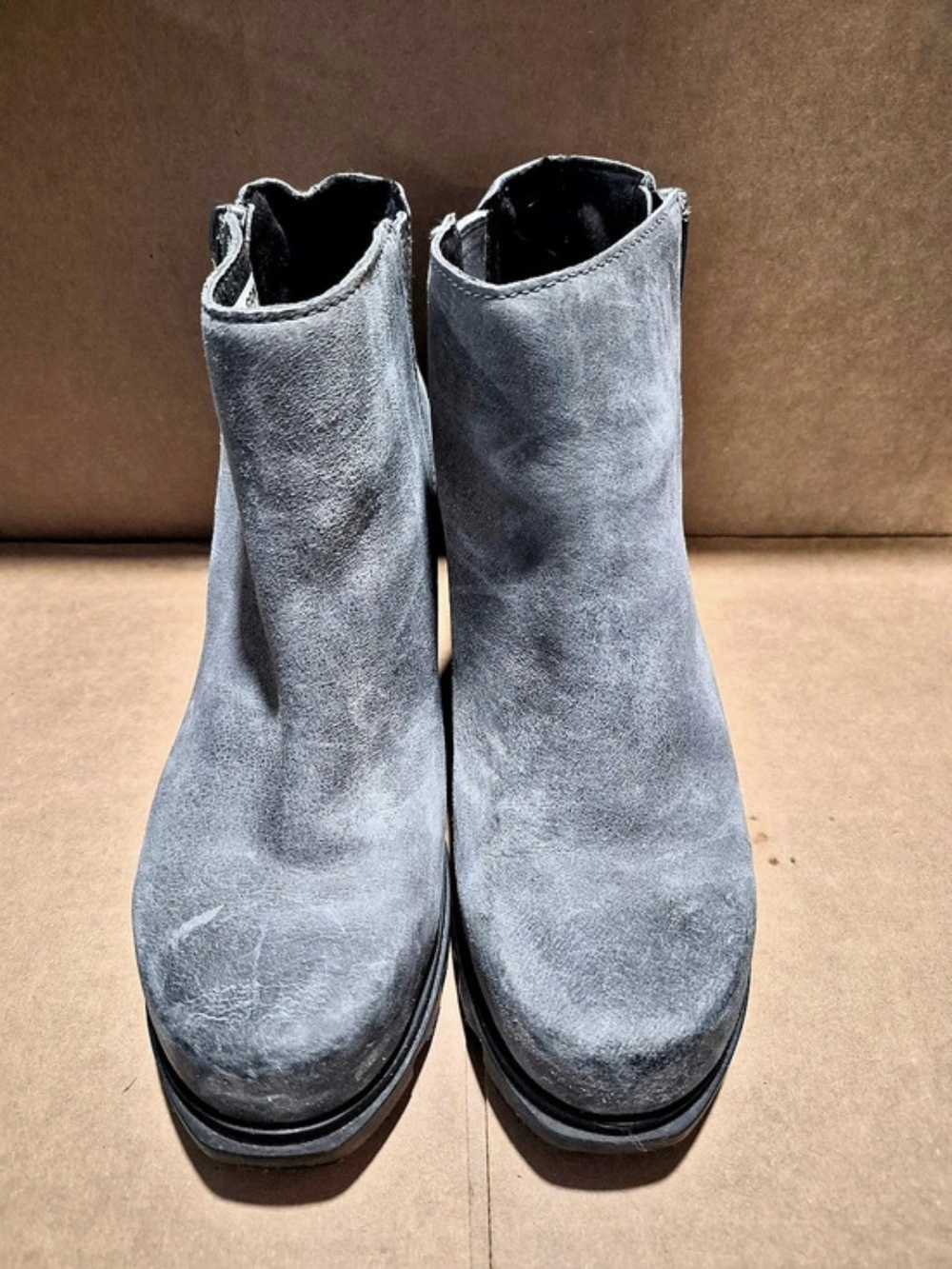 Sorel Joan of Arctic Wedge III Zip Bootie Gray Ankle Boots US 8